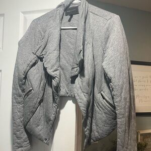 BCBGMaxAzria Light Gray Bomber Jacket